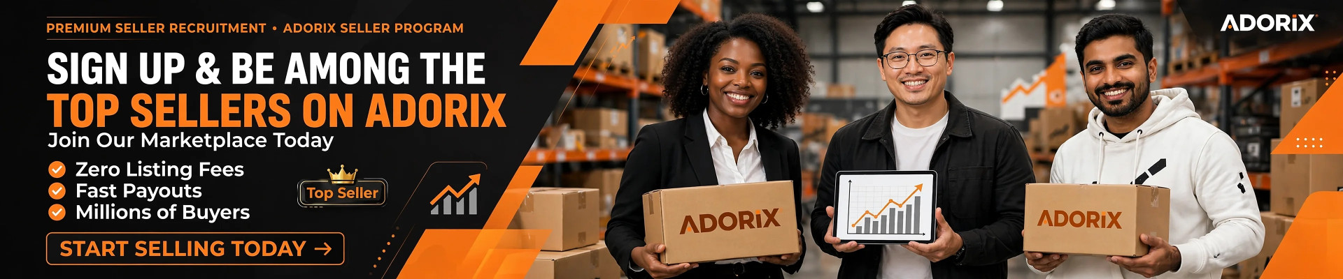 Sign up on Adorix
