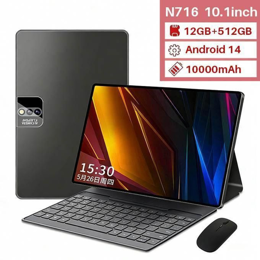 ZAOPAI 10.1” 10000mAh Android Gaming Tablet 12+512G Smooth Gaming Smart Tablet